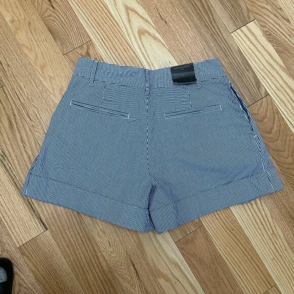 Banana Republic Blue Striped High Waist Shorts - Picture 2 of 9